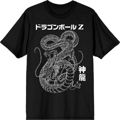 Camiseta Gráfica Preta Masculina Dragon Ball Z Shenron