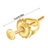 Security Screw On Earring Backs Practical Post Connector with Locking Attachments Earring Backs for Droopy Ear Studs