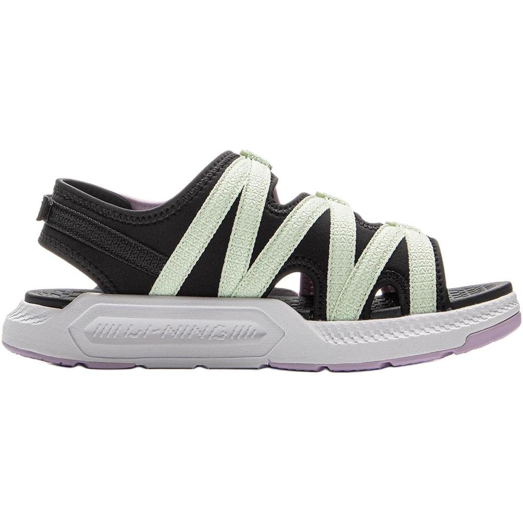 Li Ning Comfortable Versatile Low-Top Kids Sandals Kids Sandals Black Purple YKUV010-2