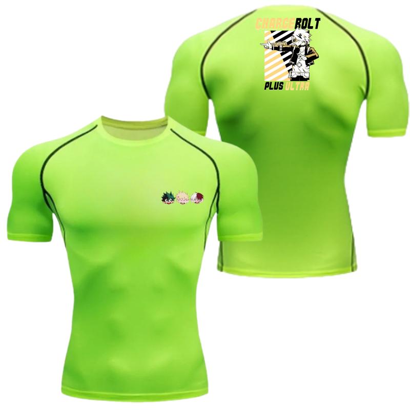 Men s Compression Shirt Kaminari Denki Char-ge OltGraphic Sports Quick Drying Gym T-shirt Fitness Sweatshirt Elastic Top T-shirt XXXL