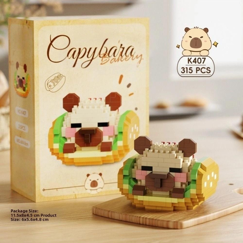 Mini Puzzle Building Blocks Dog Styling Micro Capybara Figurines  Gift for Boy Girl