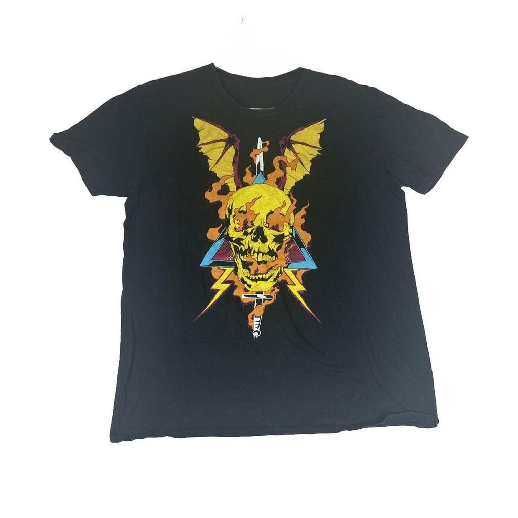 Retro Skull Large Pattern ShortSleeved TShirt Loose Large Size Streetwear Dark Punk Y2k Harajuku