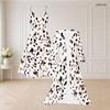 Women Plus Size Printed Two Piece Set V Neck Strappy Flared Dress Long Sleeve Open Front Long Cardigan
