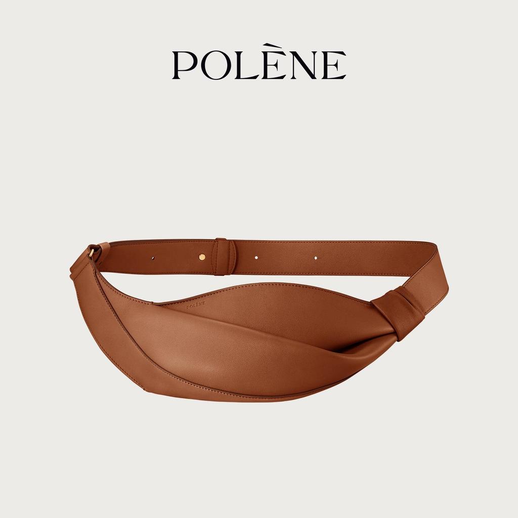 Sommerausgabe: Polene Croissant Rindsleder Umhängetasche—Geräumige Damen Schultertasche