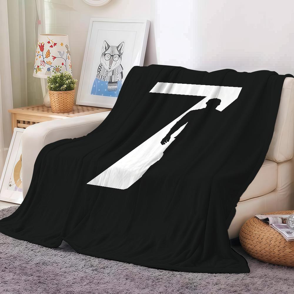 Football Star C-CR Blanket Warm And Soft Suitable For Bedroom Living Room Sofa Bed Office Travel Camping