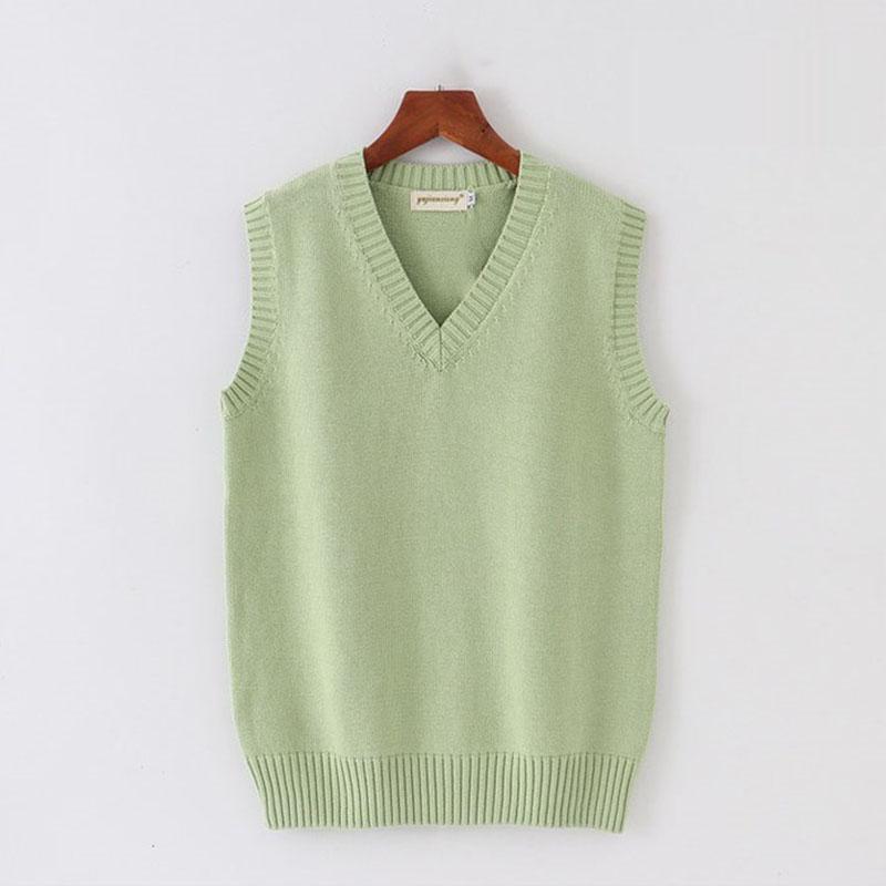 Gilet a Maglia Senza Maniche Donna Uomo Scollo a V Preppy Studenti Ragazzi Ragazze Classico Primaverile Maglione Lavorato a Maglia Moda Coreana Gilet Retrò