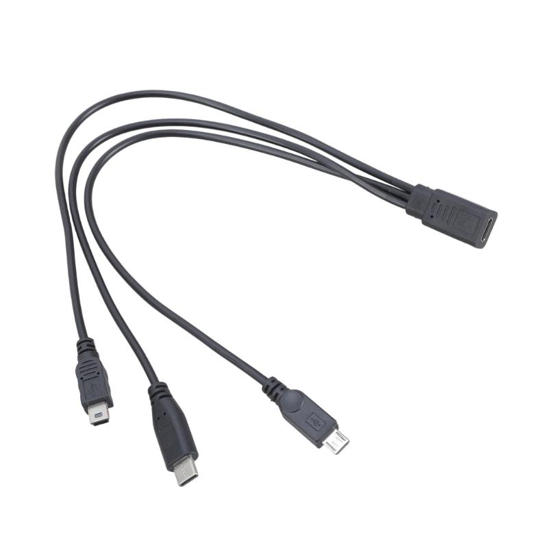 30cm USB C Female to USB C Mini Charging Line Double Output Splitter Cord Suitable For Phone Tablet Multiple Electronics