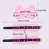 1Pc/set Handcuffs Adjustable PU Leather Plush Blindfold Masks Restraints Bondage Anal Plug Sex Toy For Women Adults Games