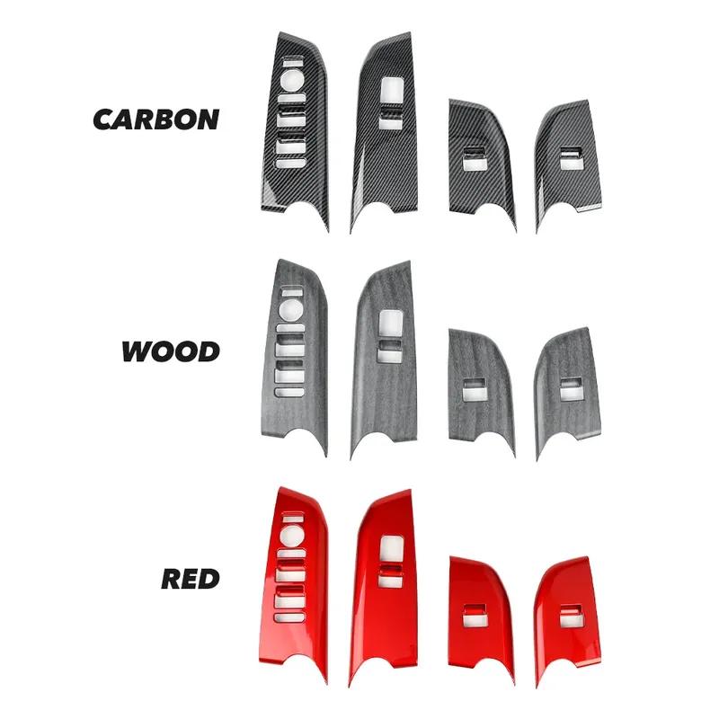 Red Car Window Glass Switch Button Panel Door Handle Armrest Trim Cover For Kia K4 2024 2025 2026 LHD