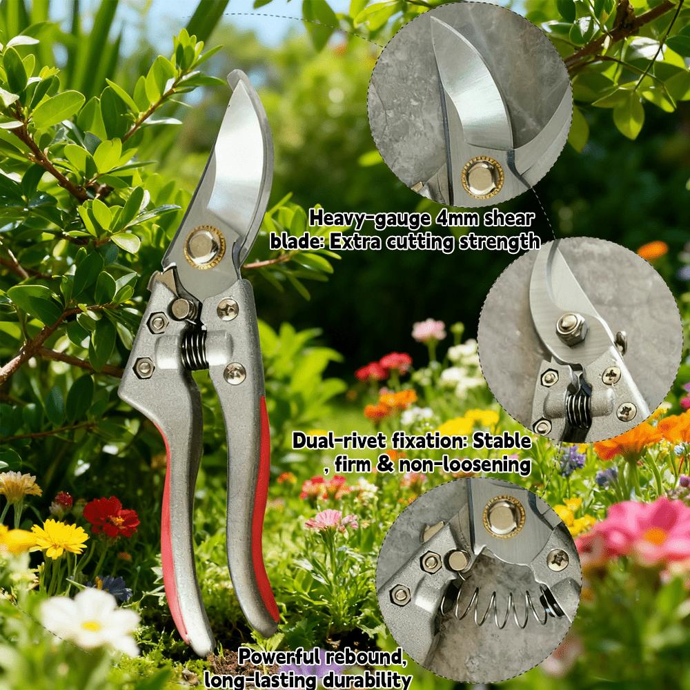 Zinc Alloy Garden Scissors Pruning Lopper for Flower Stem Fruit Tree Thick Branch Horticultural Shears Curved Labor-saving SK5
