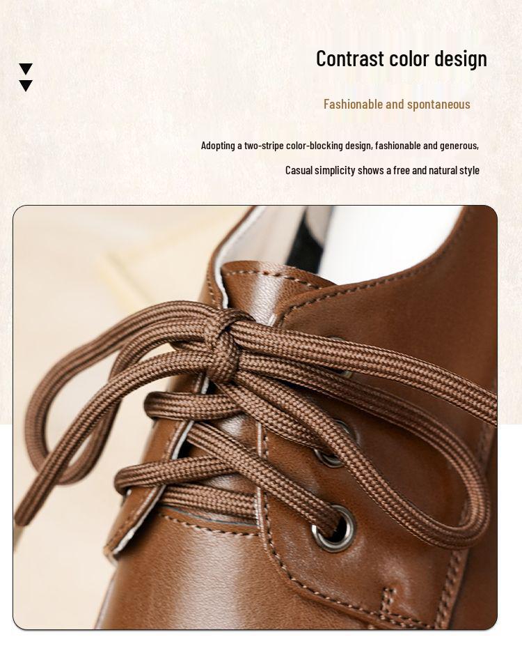 Women's British Style Leather Lace-up Loafers - Casual Soft Sole Autumn Flats