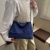 Große Kapazität Denim Umhängetasche für Damen Frühling Modisch und Vielseitig Schultertasche Leichte Einkaufs- und Pendeltasche