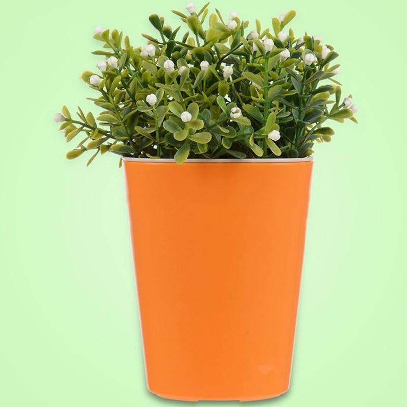 1 Pcs Random Color Creative Self-watering Flower Cup Desktop Self-Watering Flower Pot Planters Accessories Supplies Home Decor