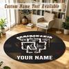 Round Rug Custom NameRammstein Pattern Non Slip Carpet Home Floor Decor