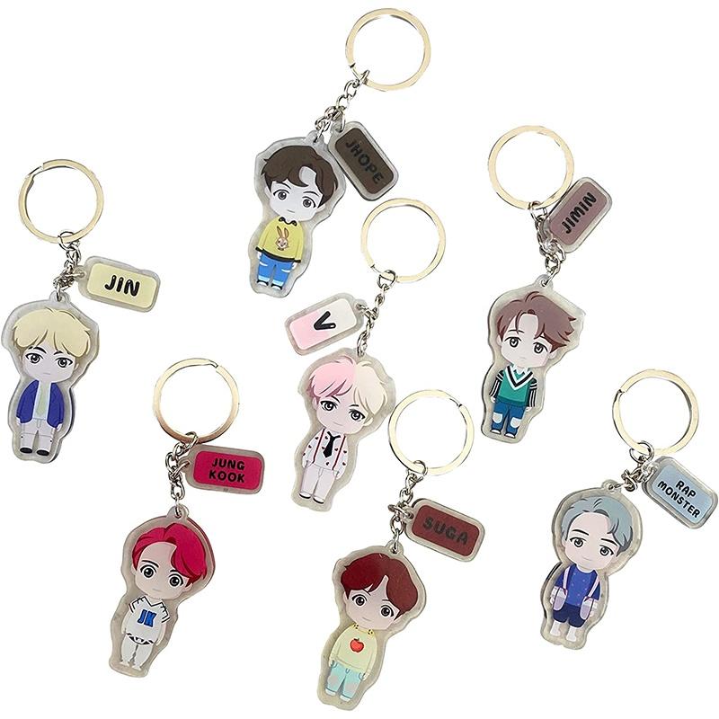 Bts Kpop Bangtan Boys Acrylic Keychains For Fans Cute And Safe Bag Accessories