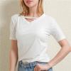 Women Summer Short-Sleeved V-Neck Top Loose Korean Style Casual Sexy T-Shirt