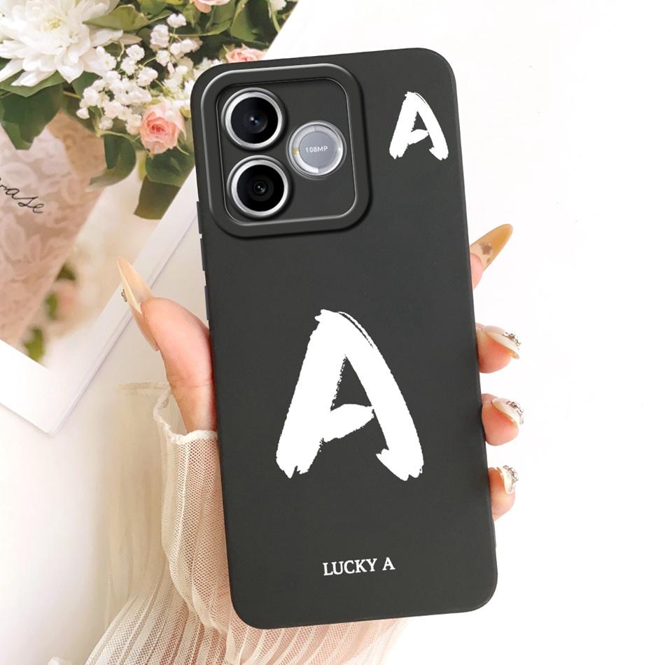 For Honor 600 Lite 5G Honor600 Lucky Initial Letter Phone Case For Honor 600 600Lite Soft Silicone Shockproof Cases Bumpers