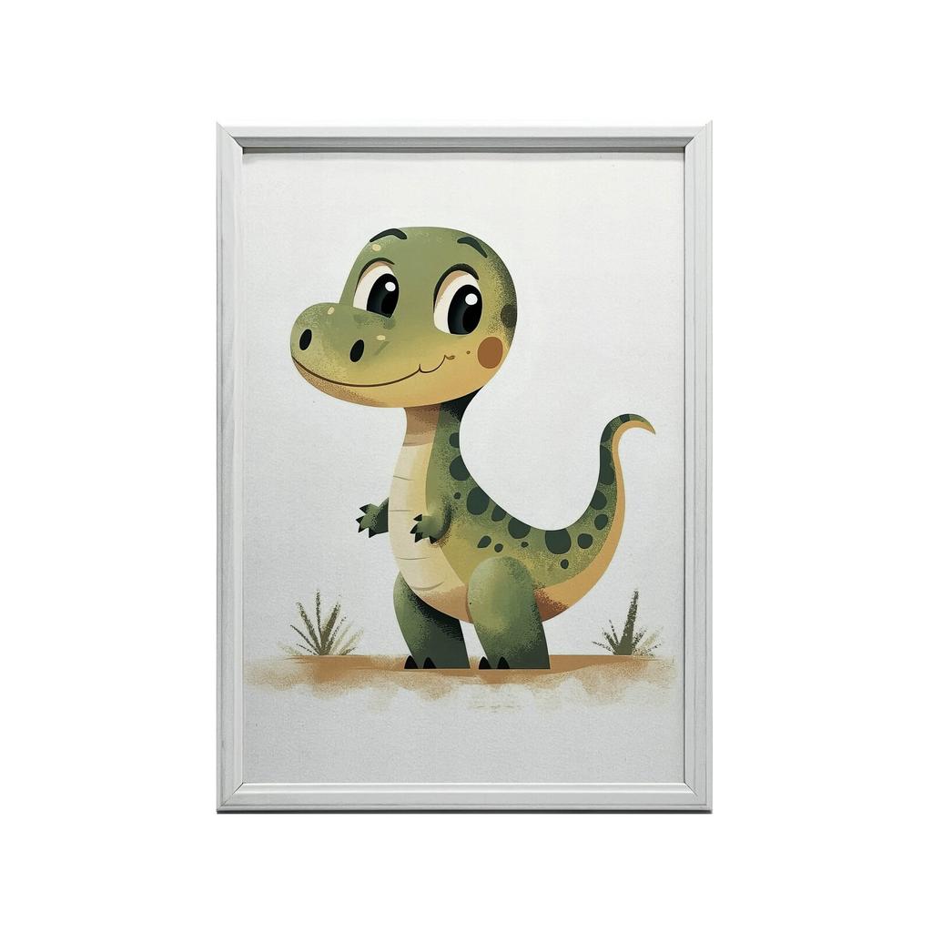 Uśmiechnięty Dinozaur Uśmiechnięty Dinozaur, 70X100 Cm, Bez Ramy, Płótno Premium Na Blejtramie