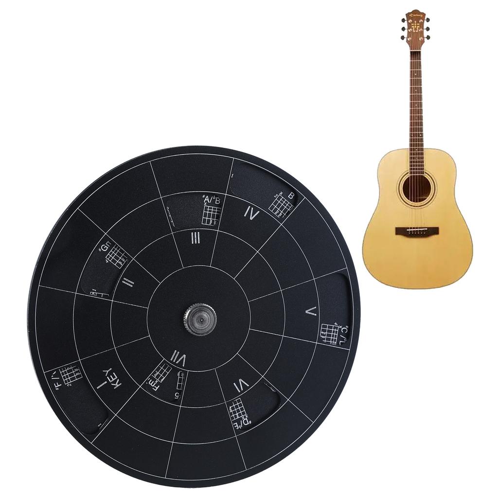 Gitarrenholz Melodie Werkzeug Runder Quintenzirkel Melodie Akkord Werkzeug Musik Transponier Zubehör Hölzernes Akkordrad