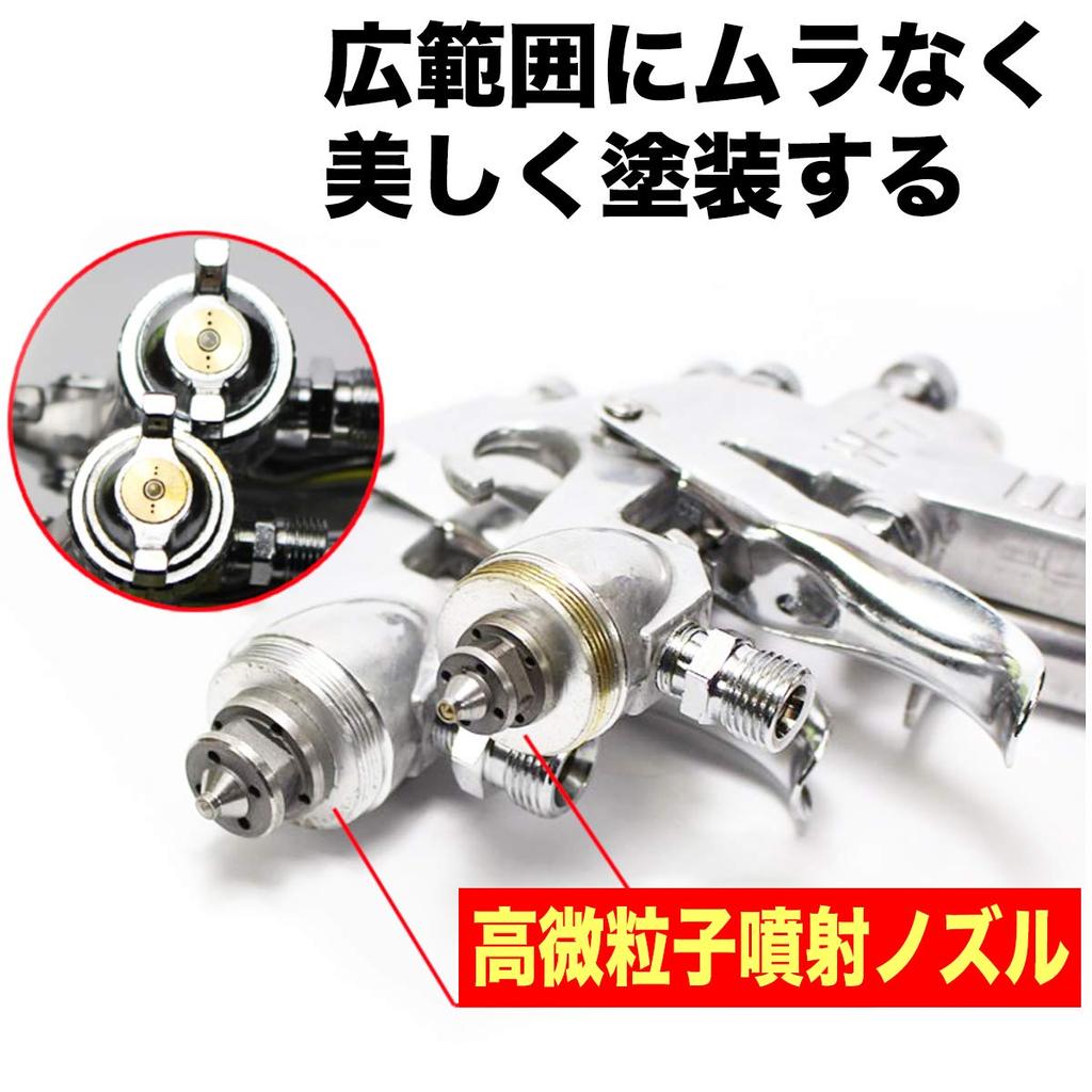 A'sTool Gravity-Fed Spray Gun W-77 with 400cc Tank Capacity and 2.5mm Diameter