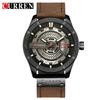 CURREN Men Military Sports Watches Men's Quartz Date Clock Man Casual Leather Wristwatches  Relogio Masculino