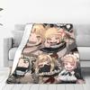 Himiko Toga Tributmuster Gestrickte Decke Fleece Boku No My Hero Academia Manga Superweiche Überwürfe Reise Tagesdecke