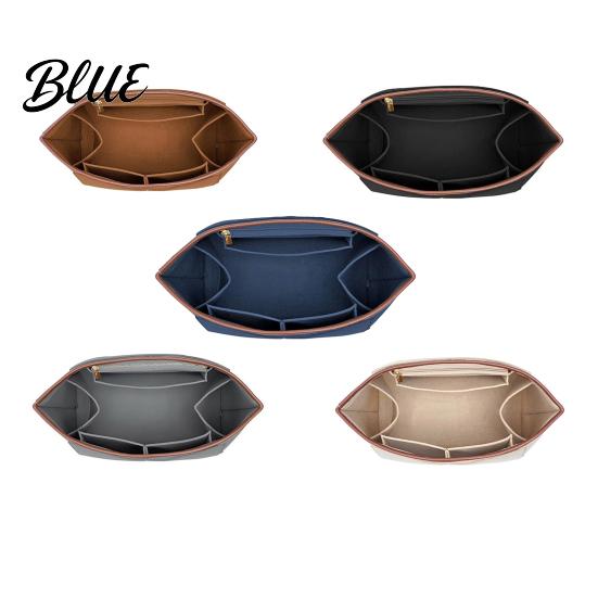 Travel Purse Organizer Insert Felt Multi-compartment Bag Handbag Shape Protector with Zipper Pocket for Women