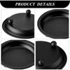 4 Pieces Matte Black Iron Candle Plate Decorative Wedding Saucer Style Candle Holder Tray Metal Pedestal Candle Stand for Spa Table Centerpiece
