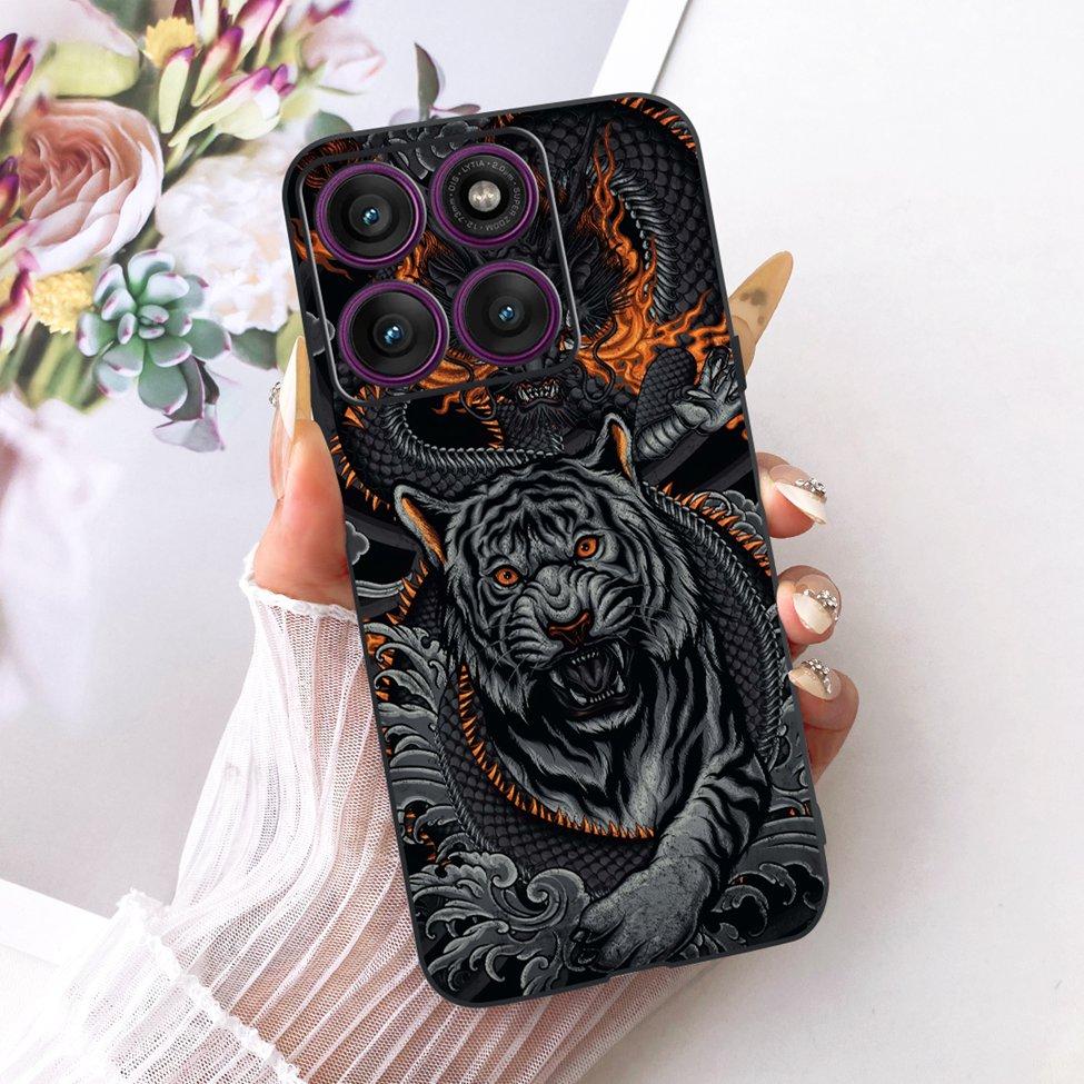Case For Motorola Edge 60 Pro Cover XT2507-1 Fashion Cute Cat Funny Painted Bumper For Moto Edge 60 Pro Casing