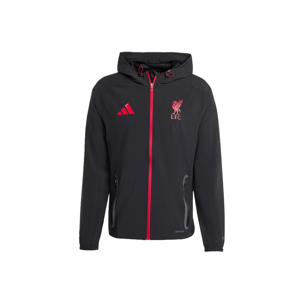 Adidas Tiro 25 Liverpool FC Competition Vis Tech Travel Hooded Long Sleeve Breathable Jacket Men Jacket JZ5556