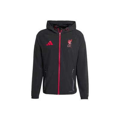 Tiro 25 Liverpool FC Competition Vis Tech Podróżna Oddychająca Kurtka z Kapturem z Długim Rękawem Kurtka Męska JZ5556