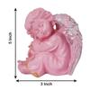 Winged Girl Statue for Home Decor Item | Fairy Girl Statue for Home Shelves Decor Showpiece (Angel Pink )
