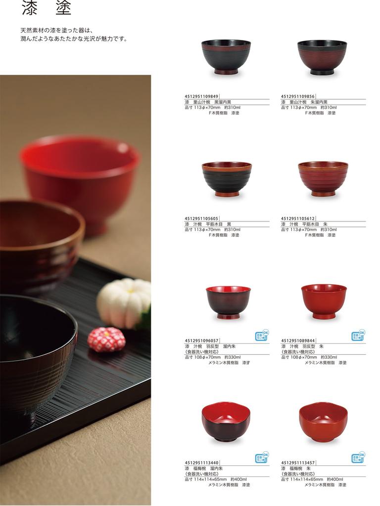 Miyamoto Sangyo Lacquered Soup Flat Wood Grain 310ml Bowl, Pattern, Black, Approx.