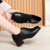 Soft Sole Mother Shoes Spring Autumn Comfortable Single Shoes Women's Leather Shoes Black Work Shoes Middle-Aged Elderly  New