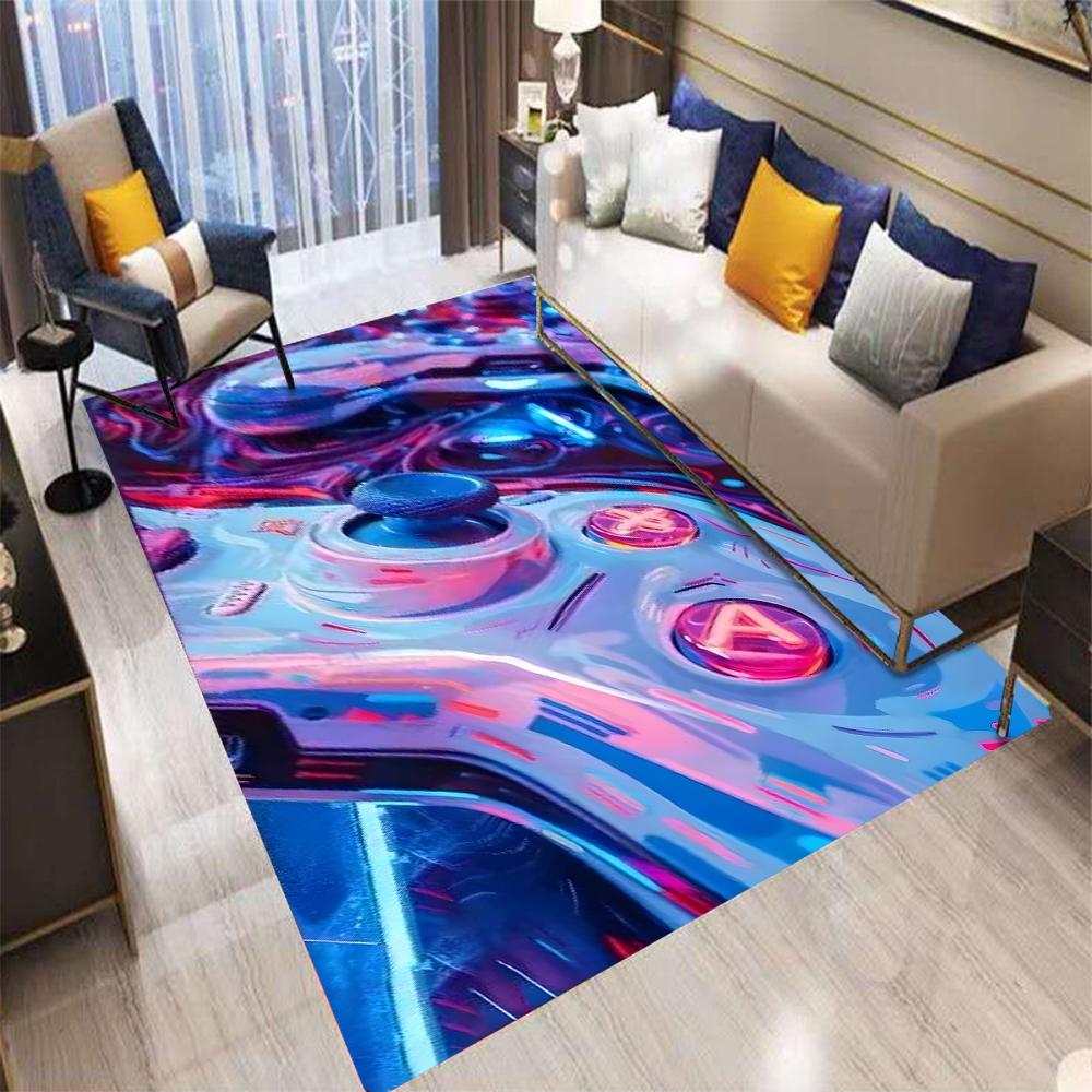 Game Controller Carpet for Bedroom Decoration Home Gaming Esports Floor Mat Non-slip Living Room Area Rug Washable Porch Doormat