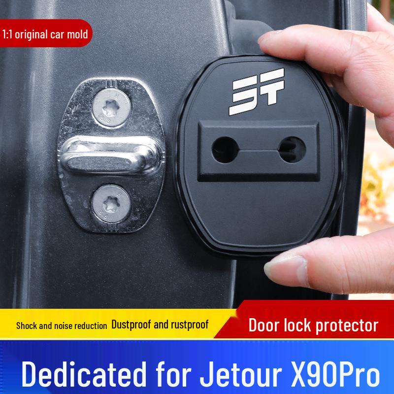 Jetour X90Pro Car Door Lock Protective Silicone Cover - Anti-rust, Dustproof, Shock Absorption.