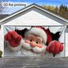 2D flat 1 piece of Santa Claus Breaking into the garage/Party decoration - Christmas and New Year decoration, Santa Claus theme