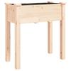 Vidaxl Flower Stand with Liner, 71X37X76 Cm, Solid Fir Wood