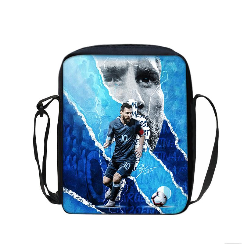 M-Messi Printed Shoulder Messenger Bag Handbag Football Star School Bags Phone Bag Football Sports Shopping Bag Best Gift