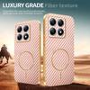 For Xiaomi 14T Pro Phone Case Carbon Fiber Textured Electroplated TPU Back Cover