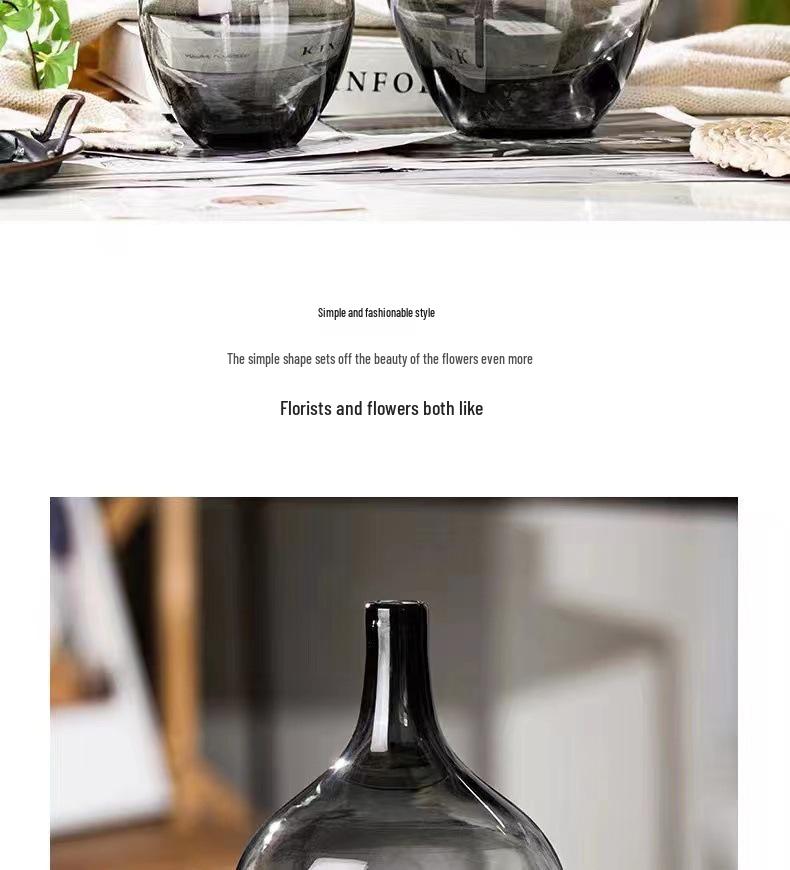 Transparent glas hydroponisk vas för blomsterarrangemang - Japansk klockblomma & Andromeda