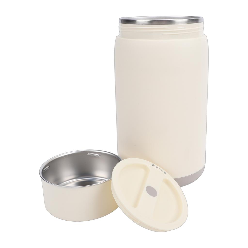 Insulated Food Container 304 Stainless Steel Portable Vacuum Insulated Lunch Box Hot Food Jar for Adults Students Grey