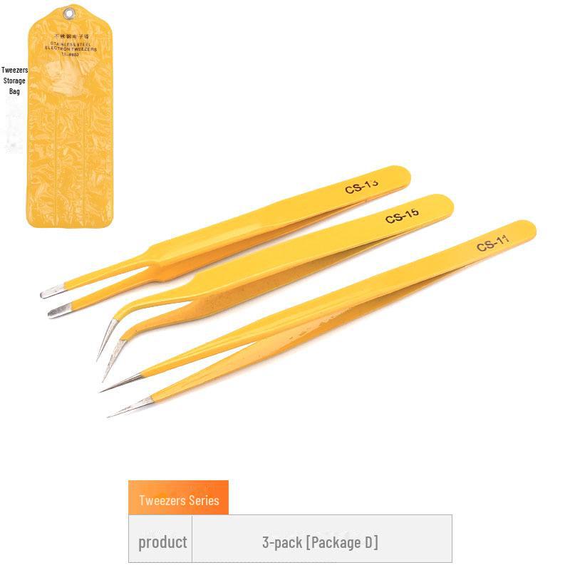 "Stainless Steel Anti-Static Precision Tweezers for Bird's Nest, Hair, IC Foot, Manicure, and Eyelash Grafting"