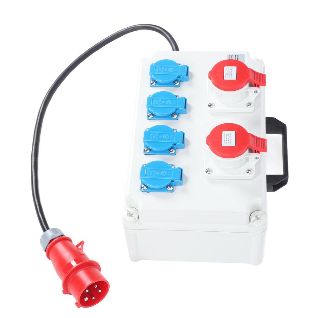 Waterproof Socket Box with Handle Compact Distribution Box Multi Sockets Power Junction Box AC