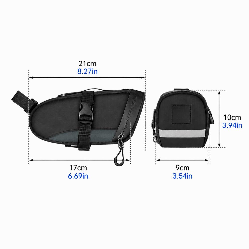 With Reflective Bike Saddle Bag 1.2L Capacity Bicycle Seat Bag  Under Seat Storage