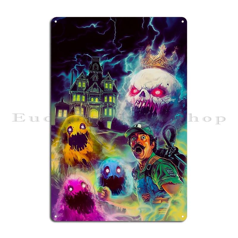 Luigi’S Mansion: Neville Portrait Metal Signs Wall Mural Kitchen Design Wall Decor Tin Sign Posters