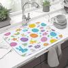 1Pcs Rubber Drying Mat With Easter Colorful Eggs For Coffee Shop Restaurant Kitchen Carpet Tableware Durable Diatom Mud Table Mat Pet Mat Coffeeware