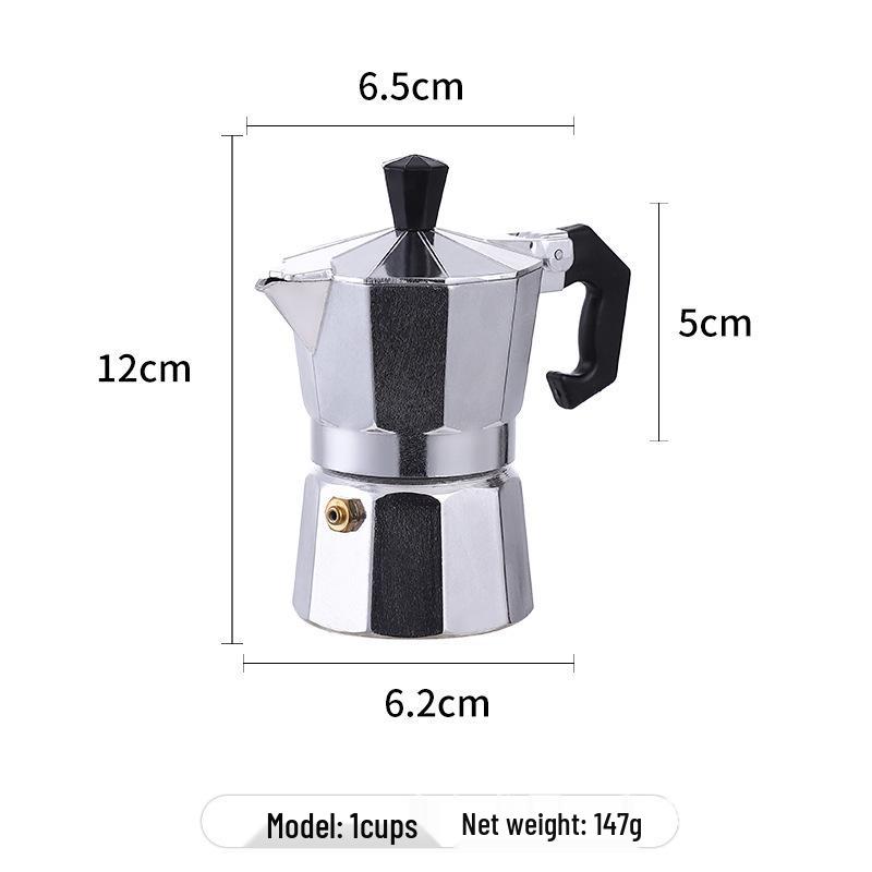 "European Octagonal Aluminum Moka Pot - Italian Style Coffee Maker"