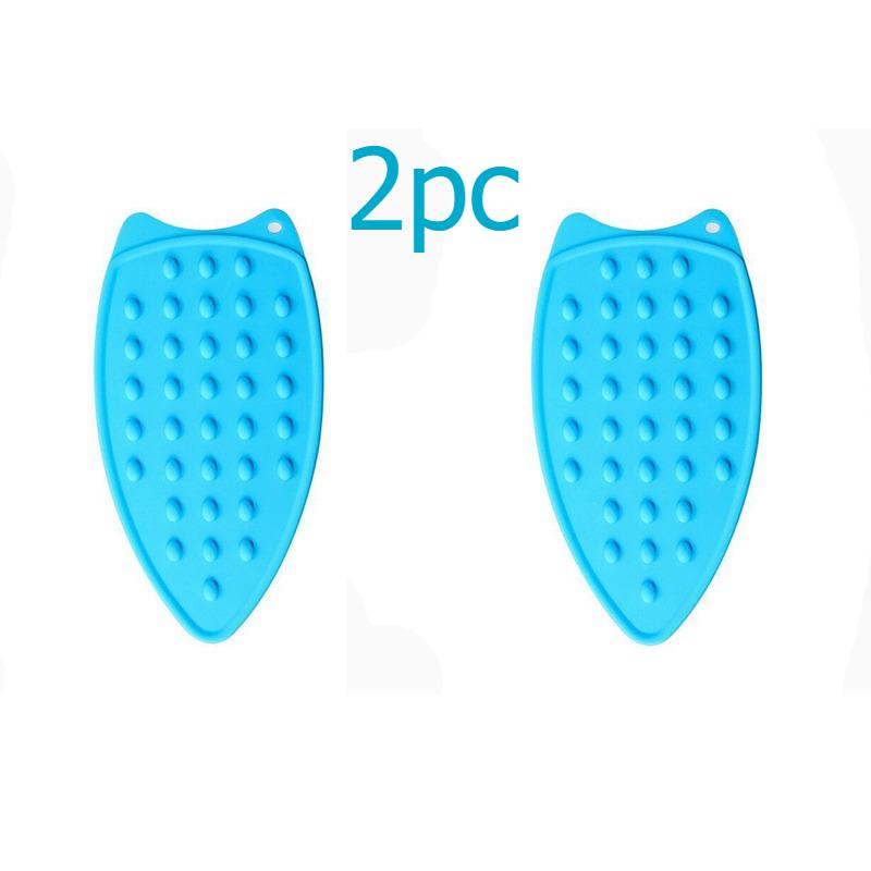 2pc Heat-Resistant Silicone Ironing Pad - Hanging Steam Iron Rest Mat with Protective Cover for Safe Home Clothes Care