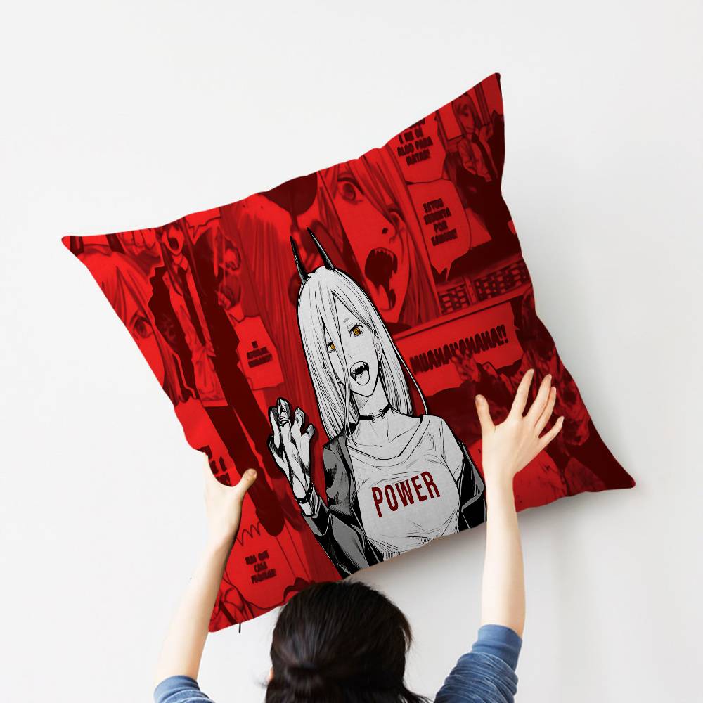 Anime C-chainsaws M-mans Personalized Pillow Cover Kids Bedroom Wild Party Decor Pillowcase kid Birthday shower Gift